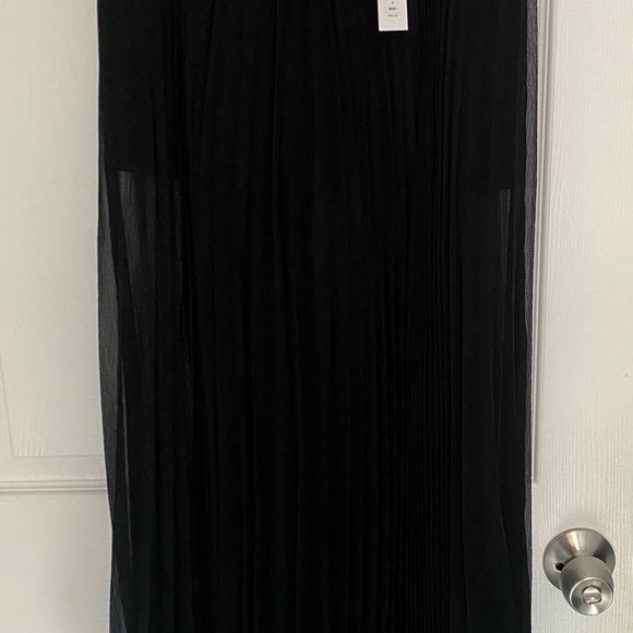 Alice + Olivia Black Pleated Maxi Skirt Night Out